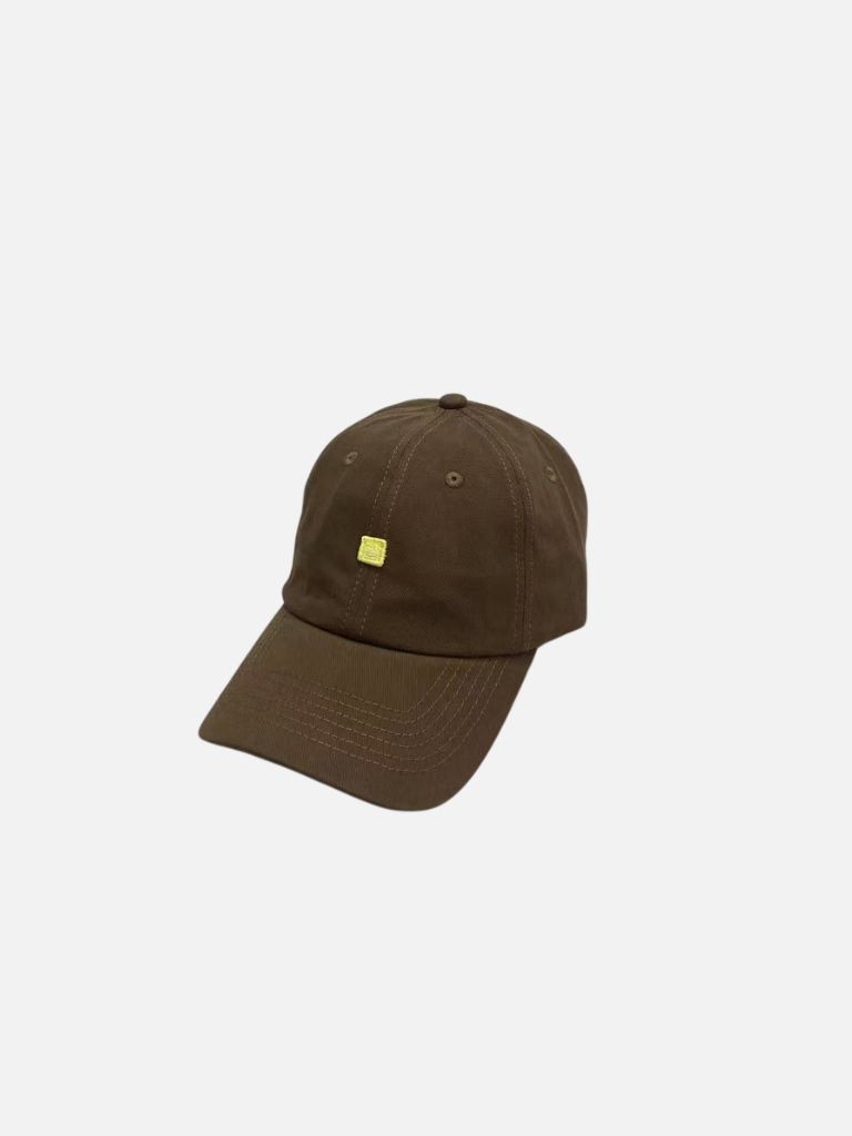 Acne Studios Brown Yellow Face Patch Hat Acne Studios Brown Yellow Face Patch Hat | Fragment Clothing