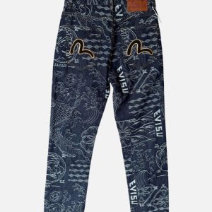 Evisu All-Over Japanese Print Denim Jeans | Fragment Clothing