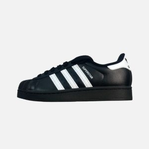 Adidas Superstar Core Black White Leather Shoes | Fragment Clothing
