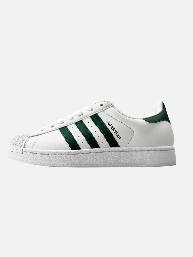 Adidas Superstar White Collegiate Green Classic Leather Sneakers Adidas Superstar White Collegiate Green Classic Leather Sneakers | Fragment Clothing