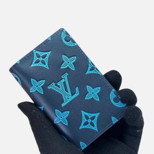 LV Blue Monogram Pocket Organizer