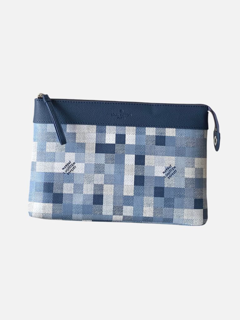 Louis Vuitton Blue Damier Pattern Clutch Bag Louis Vuitton Blue Damier Pattern Clutch Bag | Fragment Clothing