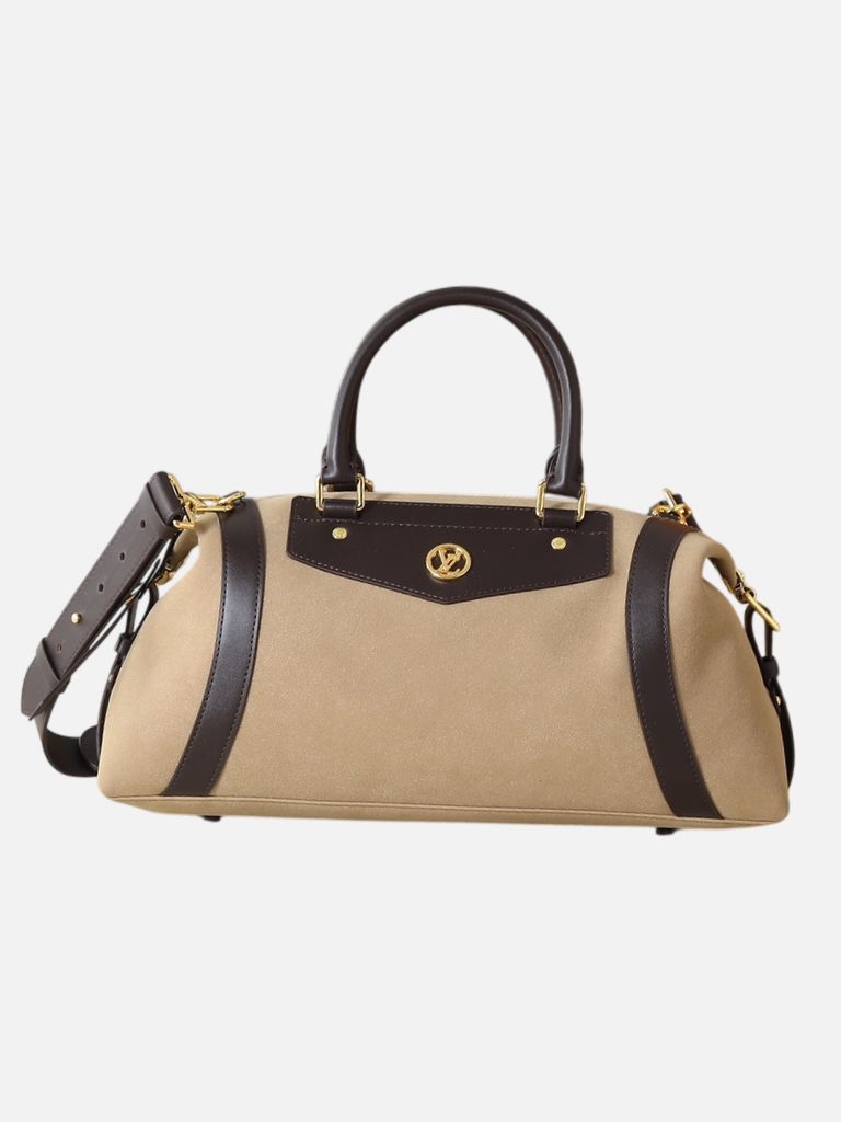 Louis Vuitton Suede Monogram Canvas Satchel Bag Louis Vuitton Suede Monogram Canvas Satchel Bag | Fragment Clothing