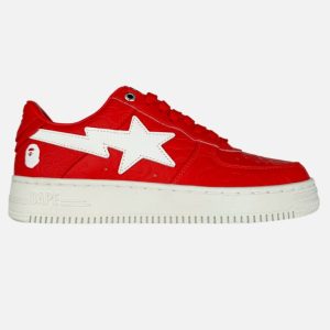 BAPE Bapesta Red Flame Camo Low Top Sneakers | Fragment Clothing
