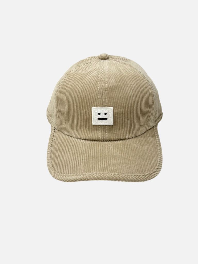 Acne Studios Beige Corduroy Face Patch Baseball Cap Acne Studios Beige Corduroy Face Patch Baseball Cap | Fragment Clothing