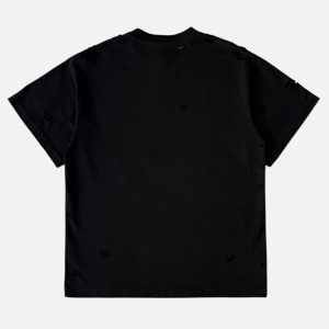 Acne Studios Distressed Stamp Graphic T-Shirt Black | Fragment Clothing - View 2