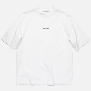 Acne Studios White Center Mini Logo T-Shirt | Fragment Clothing