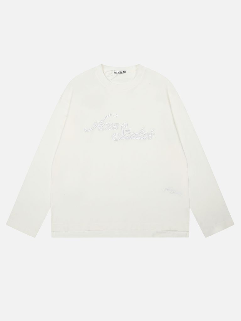 Acne Studios White Script Graphic Long Sleeve Shirt Acne Studios White Script Graphic Long Sleeve Shirt | Fragment Clothing