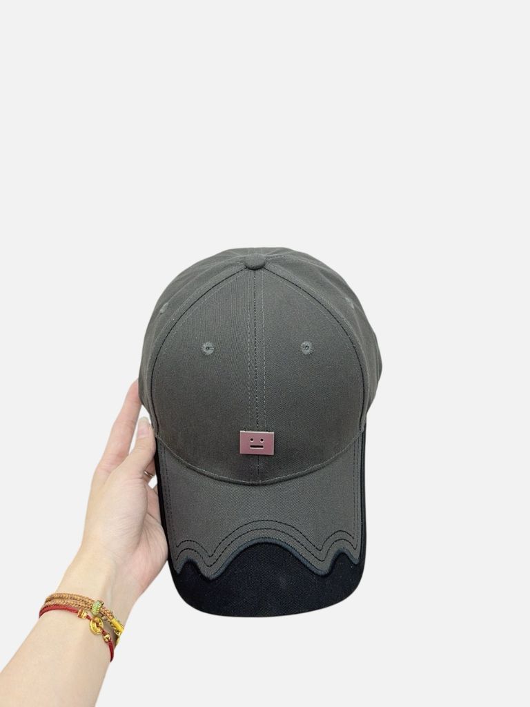 Acne Studios Dark Grey Metal Face Plaque Baseball Cap Acne Studios Dark Grey Metal Face Plaque Baseball Cap | Fragment Clothing
