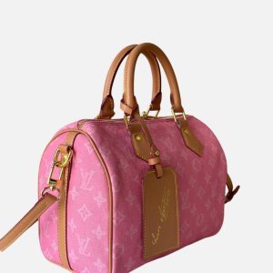 Louis Vuitton Speedy 25 Monogram Denim - Pink | Fragment Clothing