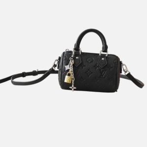 Louis Vuitton Black Leather Nano Speedy Bag | Fragment Clothing