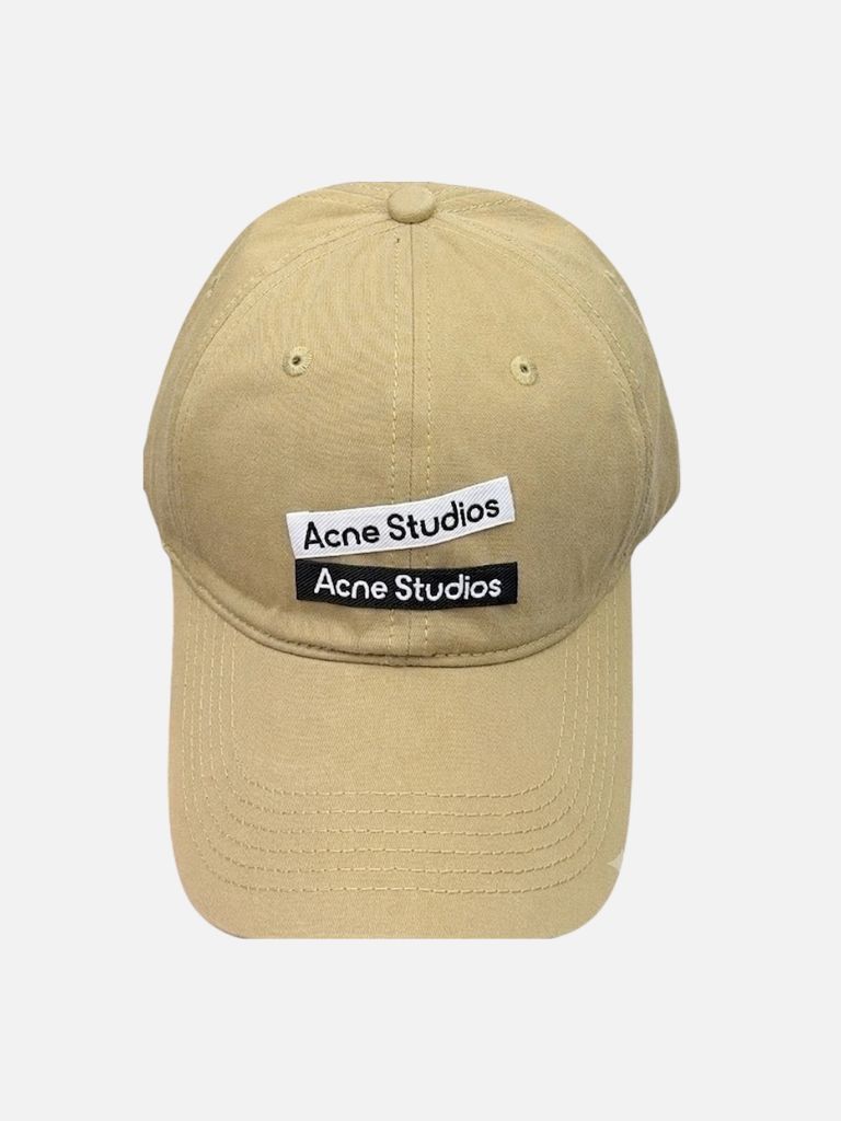 Acne Studios Khaki Beige Patch Logo Baseball Cap Acne Studios Khaki Beige Patch Logo Baseball Cap | Fragment Clothing