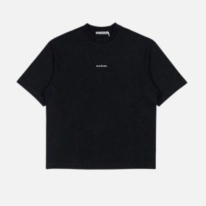 Acne Studios Black Center Mini Logo T-Shirt | Fragment Clothing