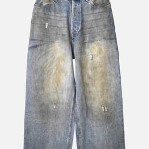 Acne Studios Distressed Mud Wash Blue Denim Jeans | Fragment Clothing