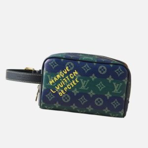 Louis Vuitton Toiletry Dopp Kit Monogram Bleached Blue Green Bag | Fragment Clothing