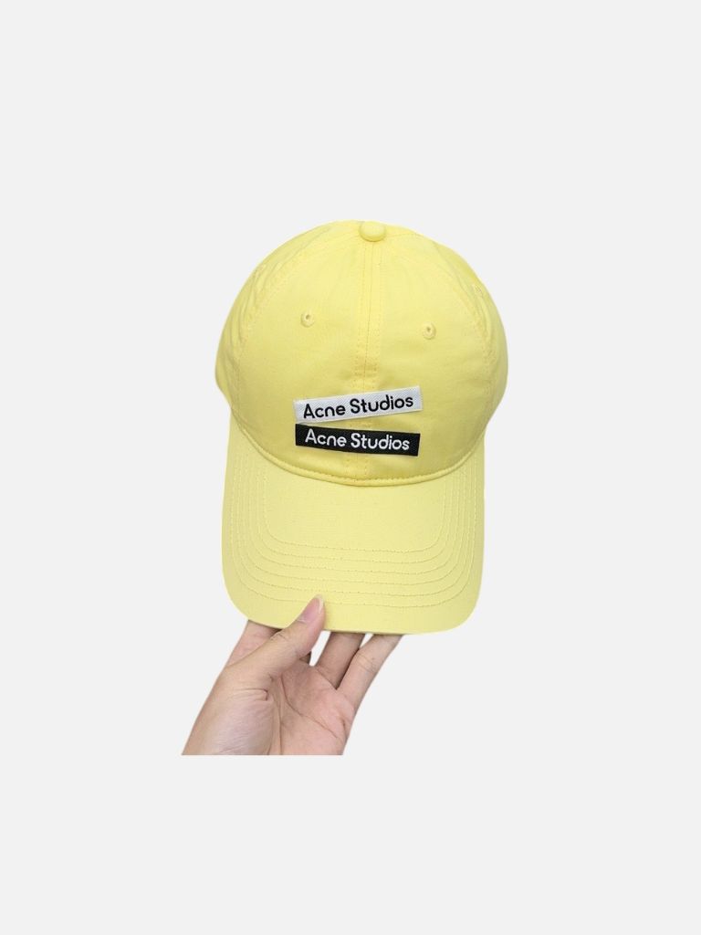 Acne Studios Yellow Patch Logo Baseball Cap Acne Studios Yellow Patch Logo Baseball Cap | Fragment Clothing - View 2