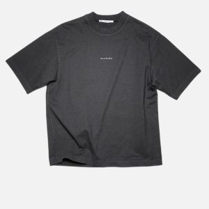 Acne Studios Charcoal Small Chest Logo Print Tee | Fragment Clothing