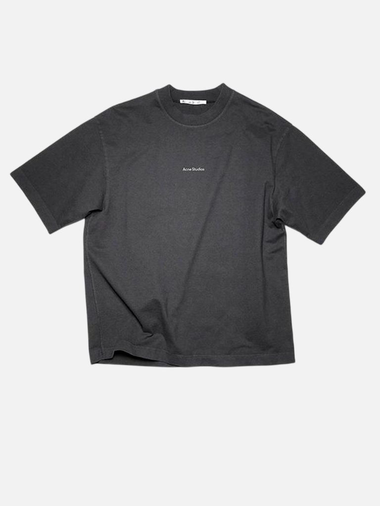Acne Studios Charcoal Small Chest Logo Print Tee Acne Studios Charcoal Small Chest Logo Print Tee | Fragment Clothing
