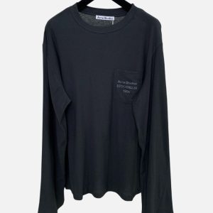 Acne Studios Black Stockholm 1996 Pocket Long Sleeve T-Shirt | Fragment Clothing