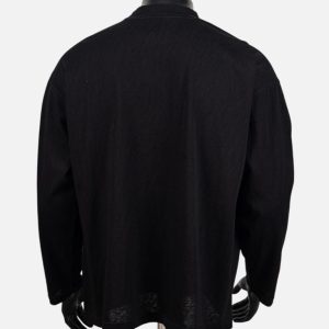 Acne Studios Black Long Sleeve Pink 1996 Logo T-Shirt | Fragment Clothing - View 2