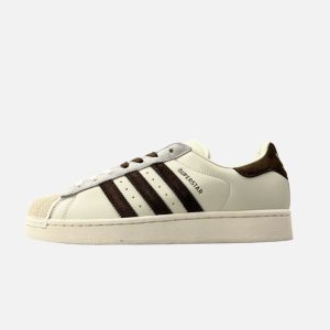 Adidas Superstar Cream White Dark Brown Suede Sneakers | Fragment Clothing