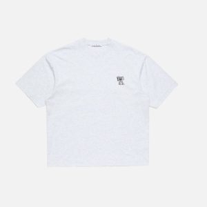 Acne Studios White Ribbon Logo T-Shirt | Fragment Clothing