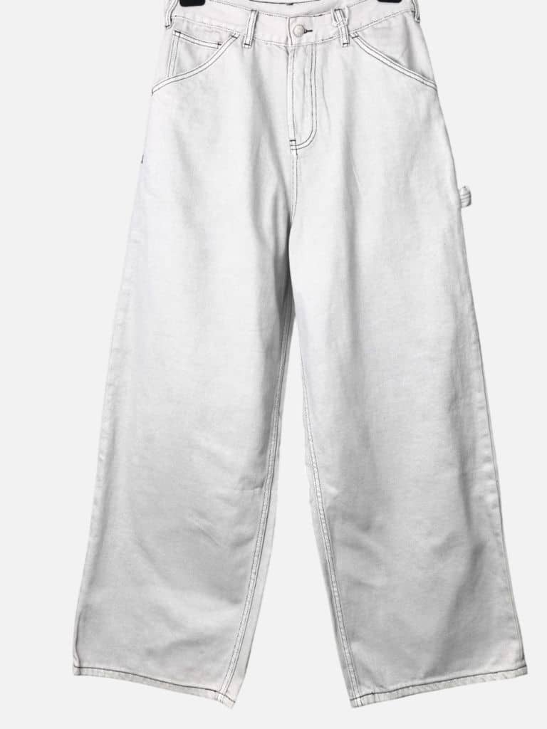 Acne Studios White Bow Embroidered Carpenter Denim Pants Acne Studios White Bow Embroidered Carpenter Denim Pants | Fragment Clothing