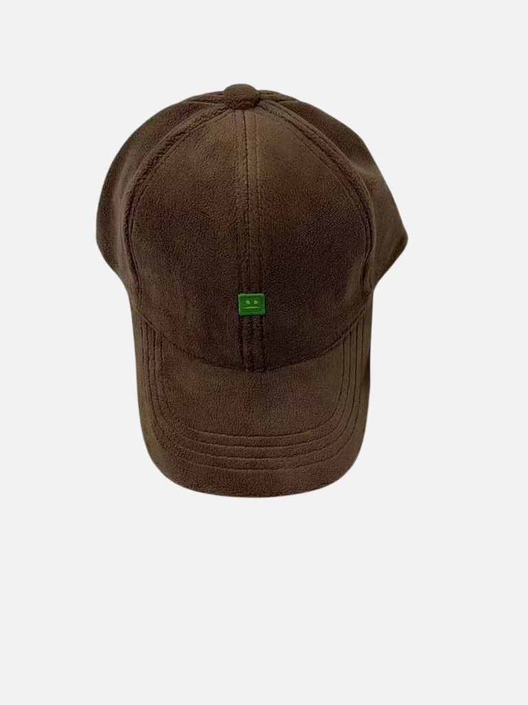Acne Studios Brown Plush Mini Face Patch Baseball Cap Acne Studios Brown Plush Mini Face Patch Baseball Cap | Fragment Clothing