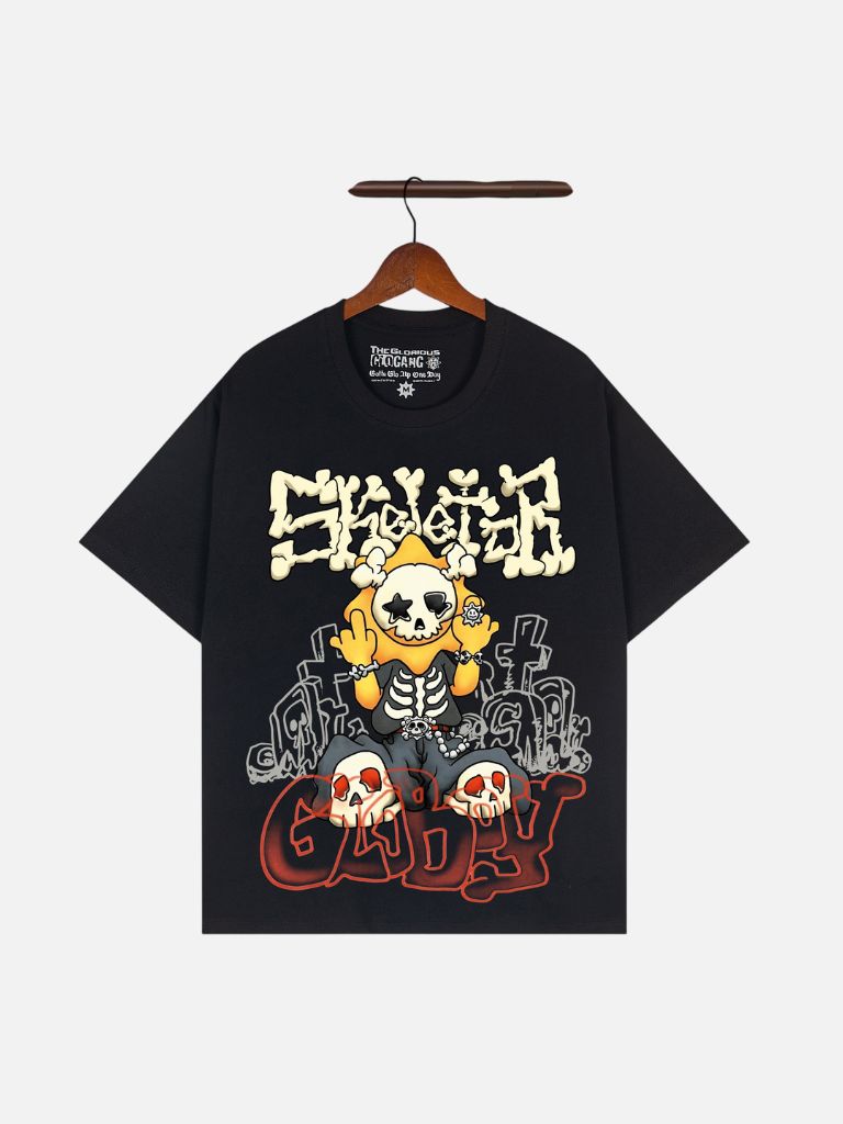 Glo Gang "Skeletor Glo Boy" Graphic T-Shirt – Black Glo Gang "Skeletor Glo Boy" Graphic T-Shirt – Black | Fragment Clothing