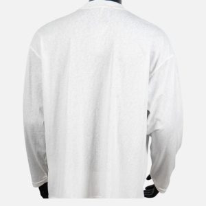 Acne Studios White Long Sleeve Pink 1996 Logo T-Shirt | Fragment Clothing - View 2