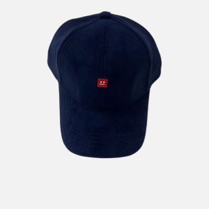 Acne Studios Dark Blue Plush Red Face Patch Hat | Fragment Clothing