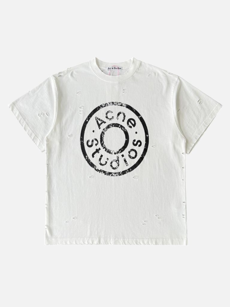 Acne Studios Off-White Circle Stamp Logo T-Shirt Acne Studios Off-White Circle Stamp Logo T-Shirt | Fragment Clothing