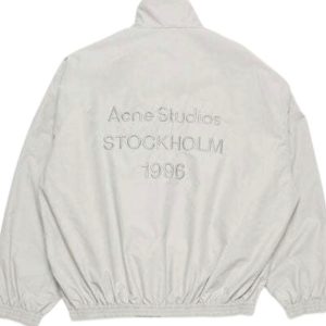Acne Studios White High-Neck 1996 Windbreaker Jacket | Fragment Clothing