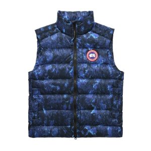 Canada Goose Blue Camo Marble Quilted Down Vest | Fragment Clothing