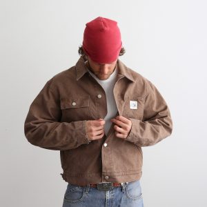 Akimbo Cropped Chore Jacket Brown (2) | Fragment Clothing