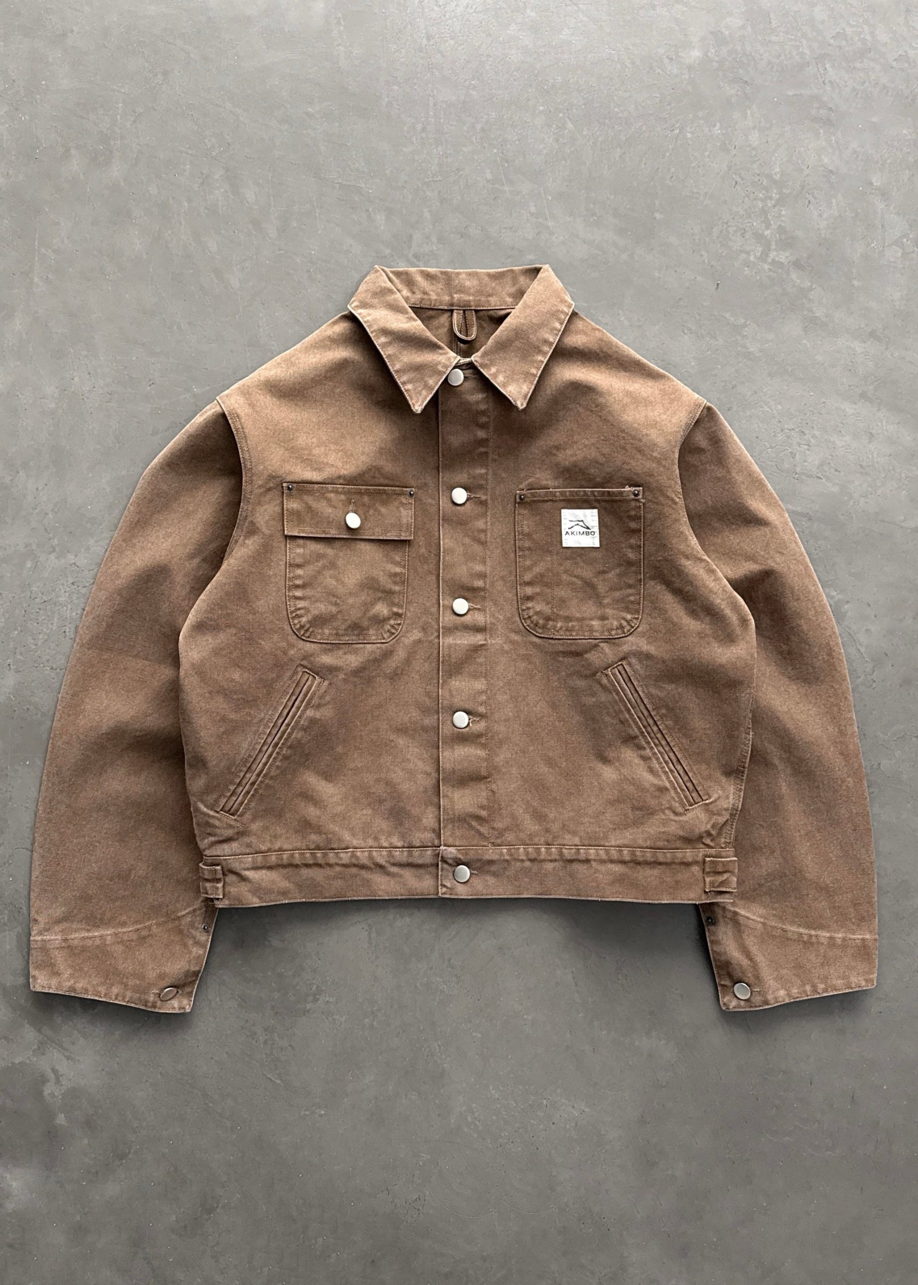 Akimbo Cropped Chore Jacket - Brown (3) Akimbo Cropped Chore Jacket - Brown | Fragment Clothing