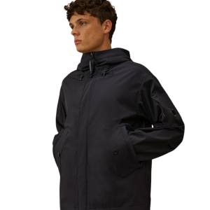 C.p Company Dark Blue Shell R Goggle Lens Jacket (2) | Fragment Clothing