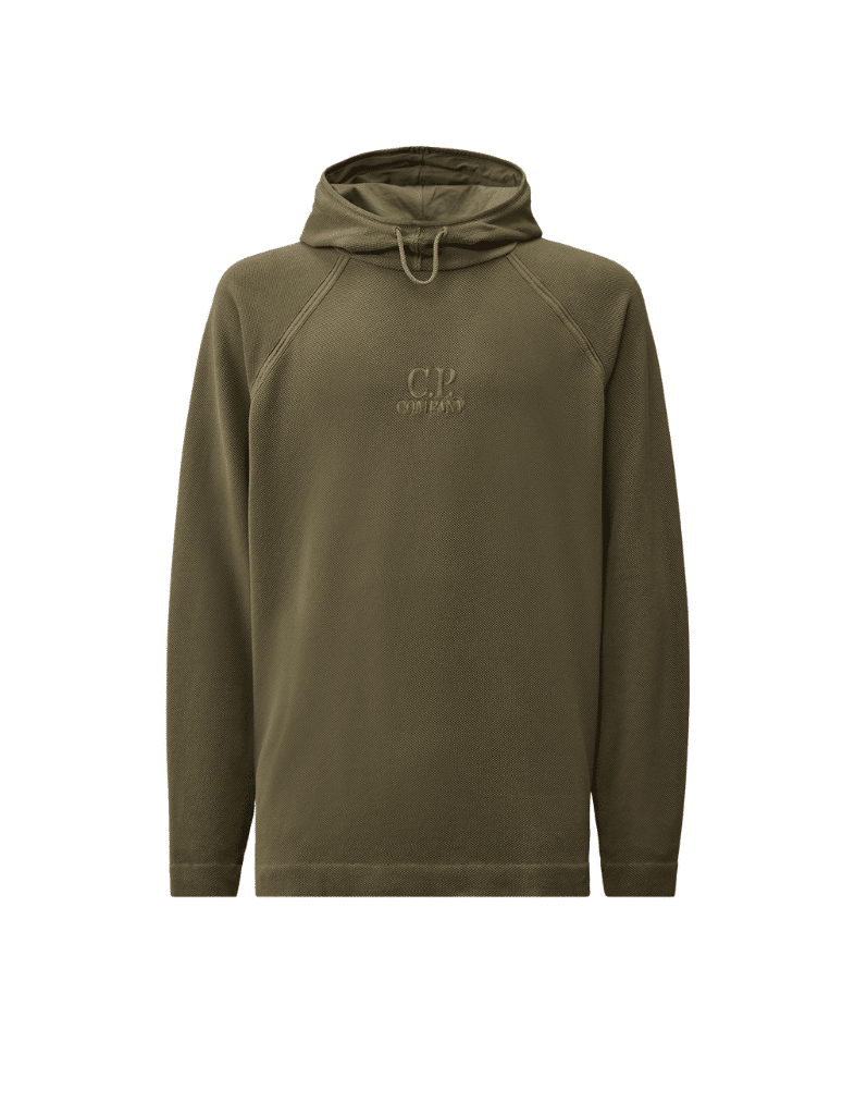 C.P Company Heavy Piquet Hooded Sweatshirt (1) C.P Company Heavy Piquet Hooded Sweatshirt | Fragment Clothing
