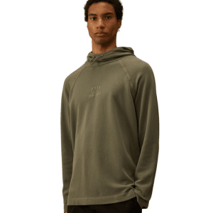 C.P Company Heavy Piquet Hooded Sweatshirt | Fragment Clothing - View 2