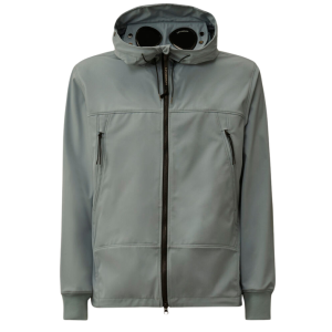 C.P Company  Stone Bleach - White 50 Fili Indigo Bleached Goggle Jacket | Fragment Clothing