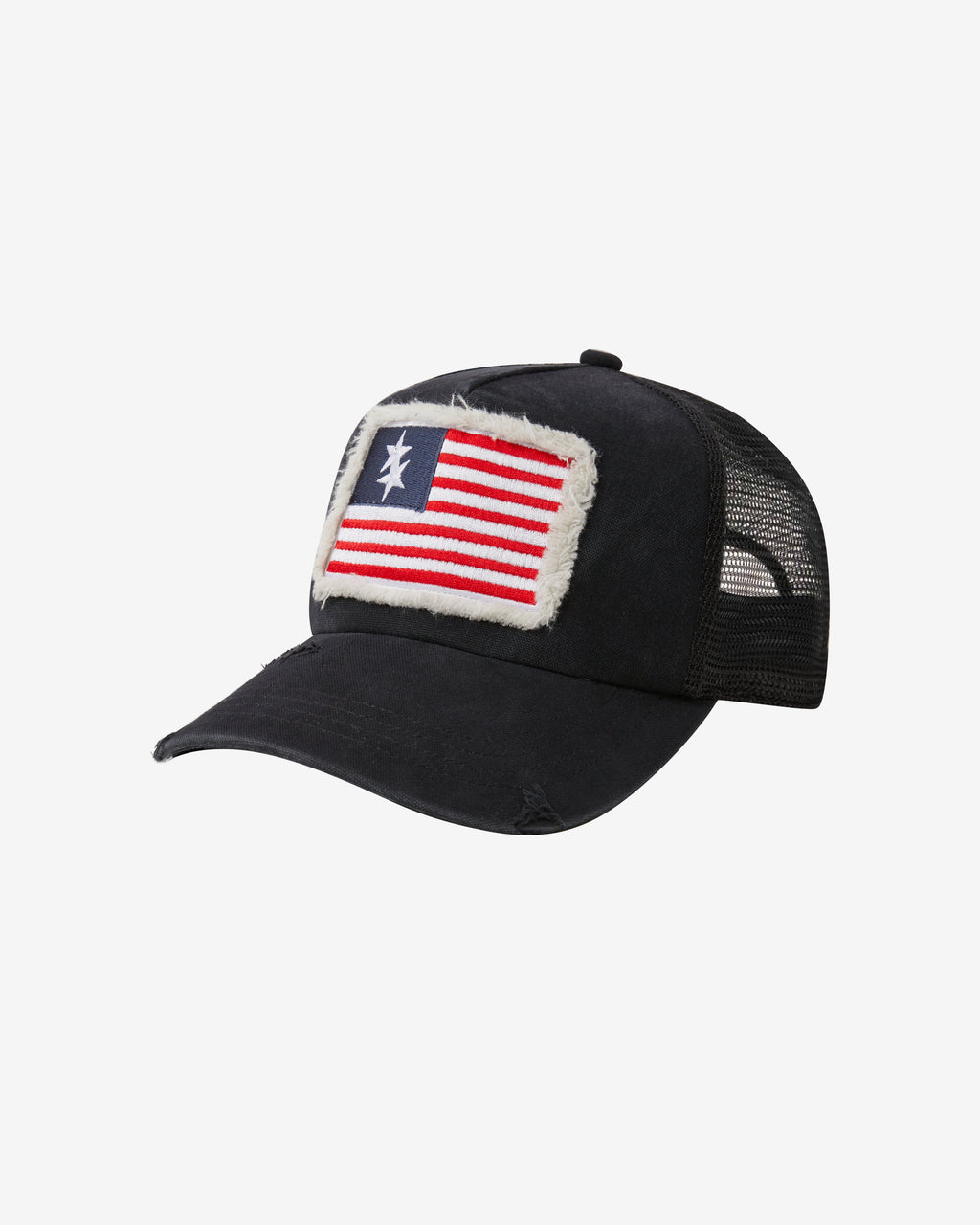 Cole Buxton Black Double Star Flag Cap (3) Cole Buxton Black Double Star Flag Cap | Fragment Clothing