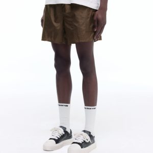 Cole Buxton Brown Swim Shorts | Fragment Clothing - View 2