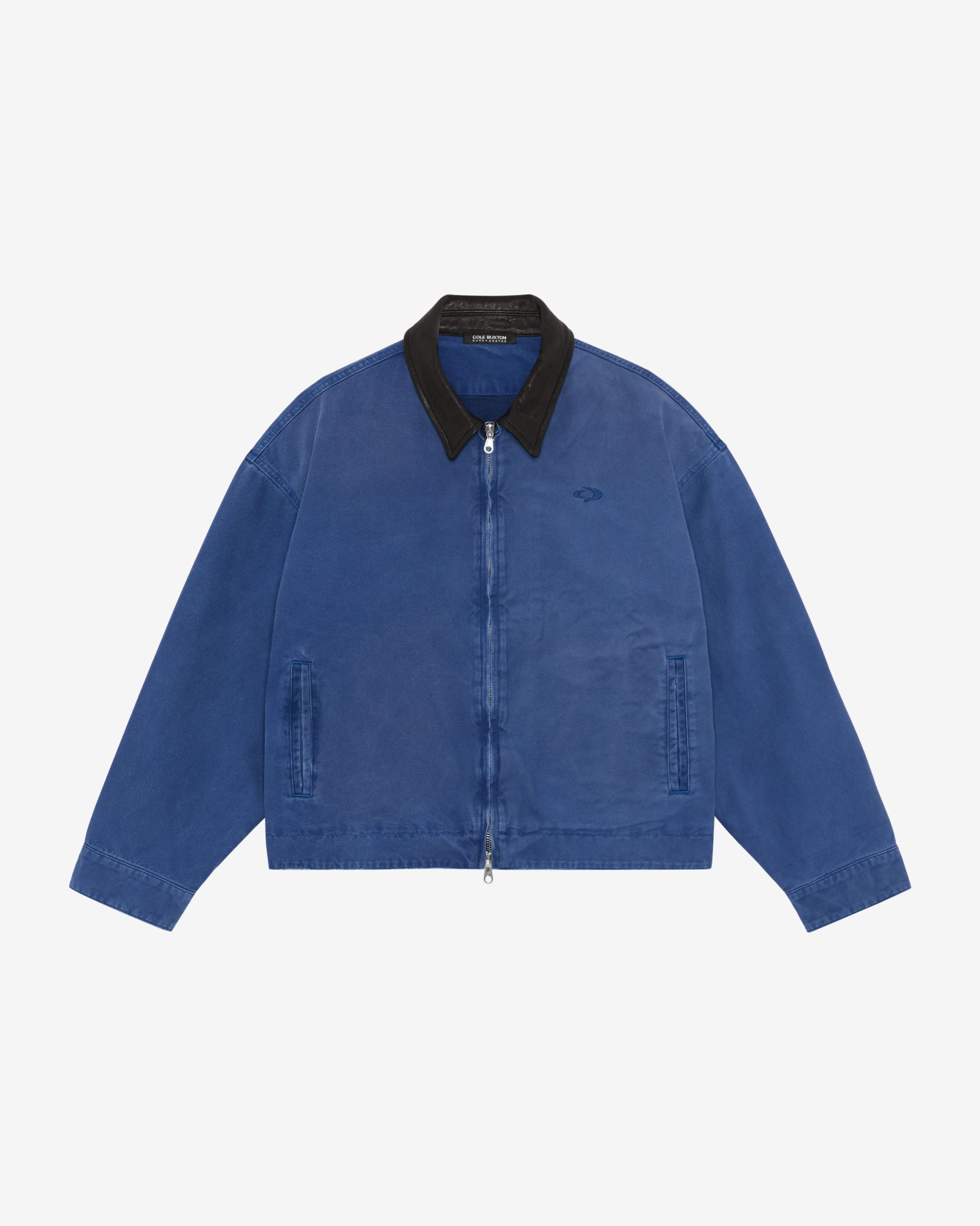Cole Buxton Emblem Trucker Blue Jacket (5) Cole Buxton Emblem Trucker Blue Jacket | Fragment Clothing