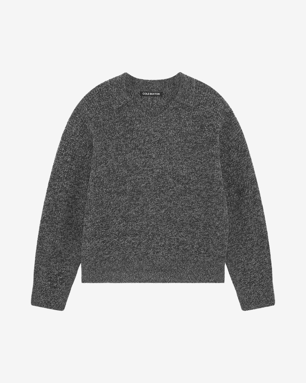 Cole Buxton Grey Open Neck Knit Polo (2) Cole Buxton Grey Open Neck Knit Polo | Fragment Clothing