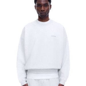 Cole Buxton Light Grey Marl Mini Logo Sweatshirt | Fragment Clothing - View 2