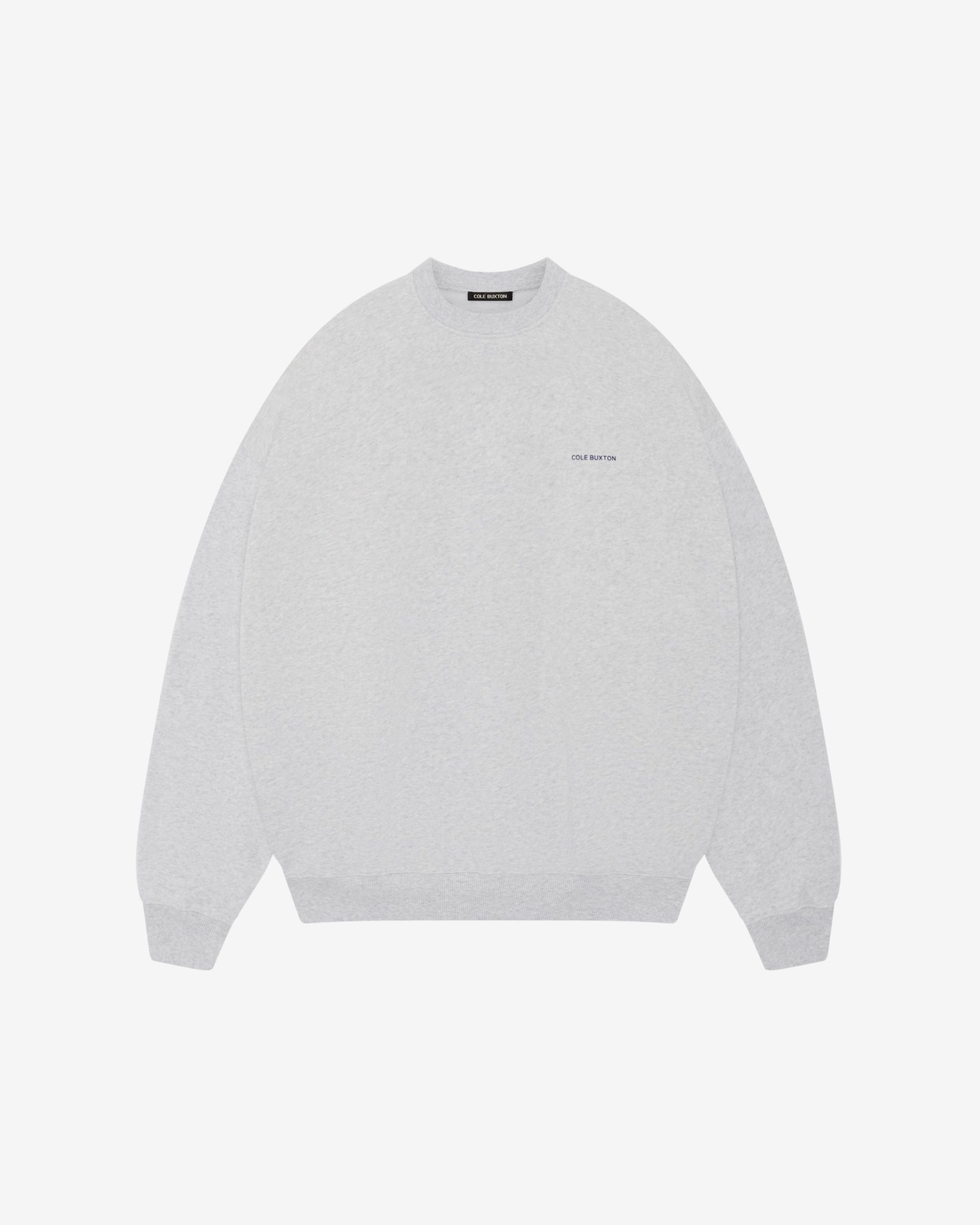 Cole Buxton Light Grey Marl Mini Logo Sweatshirt (4) Cole Buxton Light Grey Marl Mini Logo Sweatshirt | Fragment Clothing