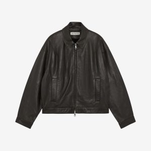 Cole Buxton Light Leather Dark Brown Jacket | Fragment Clothing