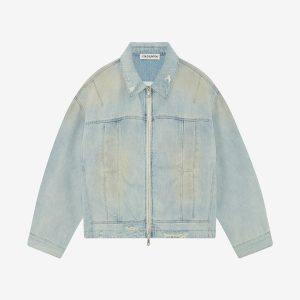 Cole Buxton Light Wash Denim Trucker Jacket | Fragment Clothing