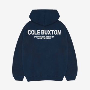Cole Buxton Sportswear Navy Blue Hoodie | Fragment Clothing