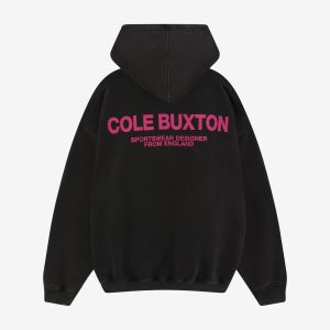 Cole Buxton Sportswear Vintage Black / Pink Hoodie | Fragment Clothing